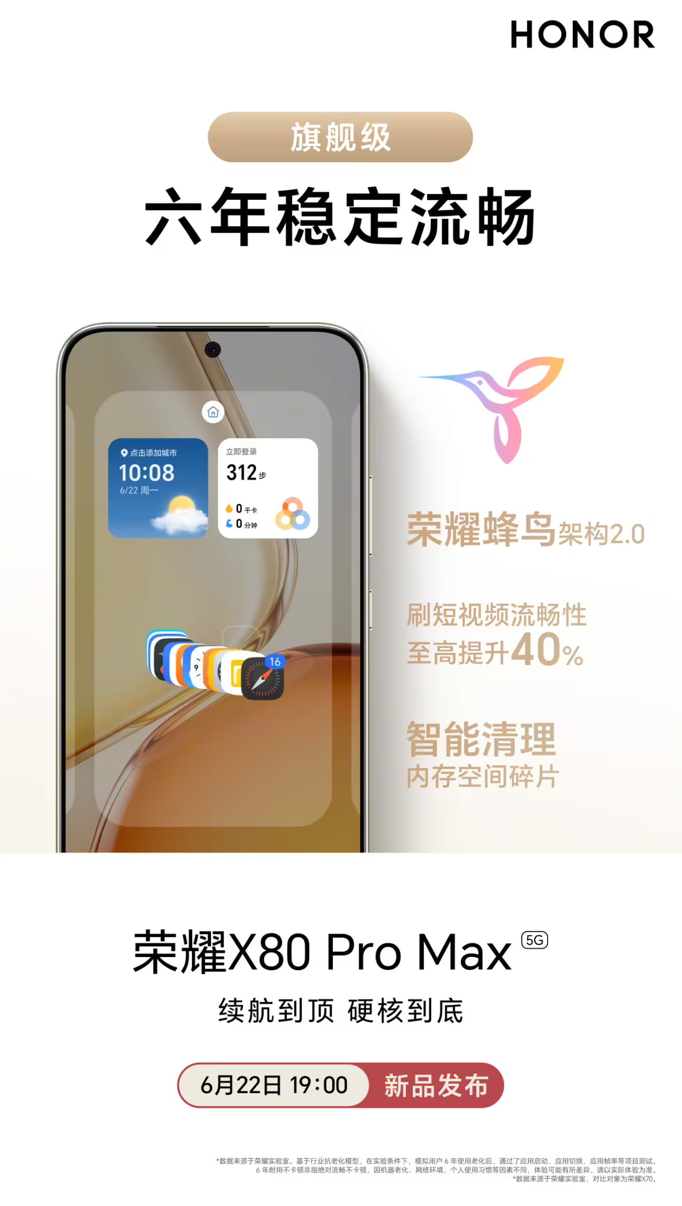 峰值10000nit！荣耀X80 Pro Max官宣行业首发万级高亮屏 6月22日正式发布